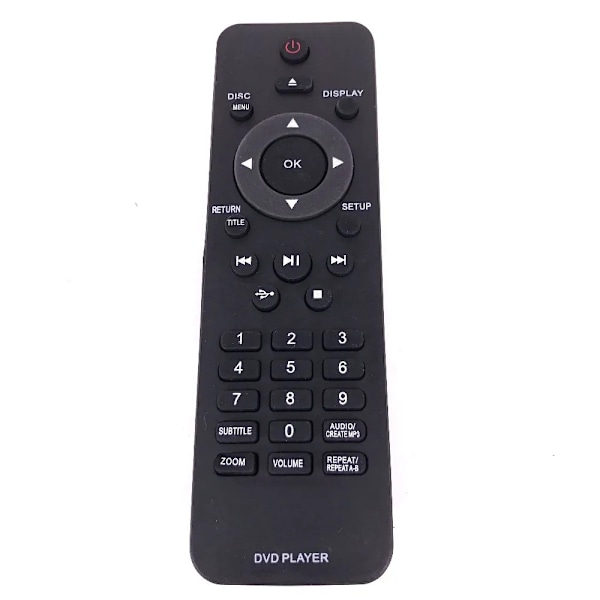 Erstatning for Philips DVD-fjernkontroll Dvp2880 Dvp2880/f7 Dvp3680/51 Dvp3000 Dvp3670 Dvp3610 Dvp3600