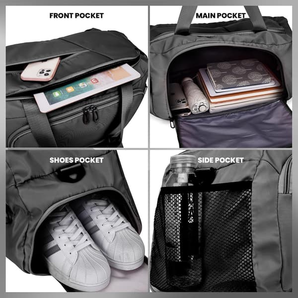 Gym Duffle Bag med sko- og vådrum til mænd og kvinder