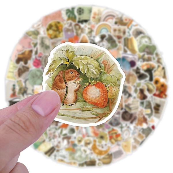 200 kpl Boho-tarrapakkaus Dekoratiiviset Tarrat Vintage-tarrat