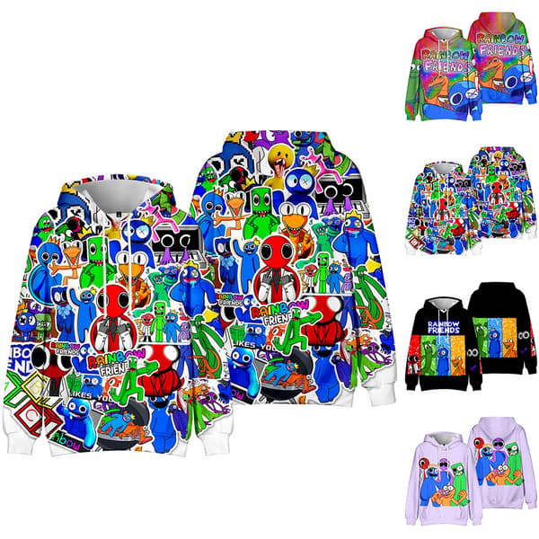 Roblox Rainbow Friends Barnkläder Vinterhuppari C 140cm C