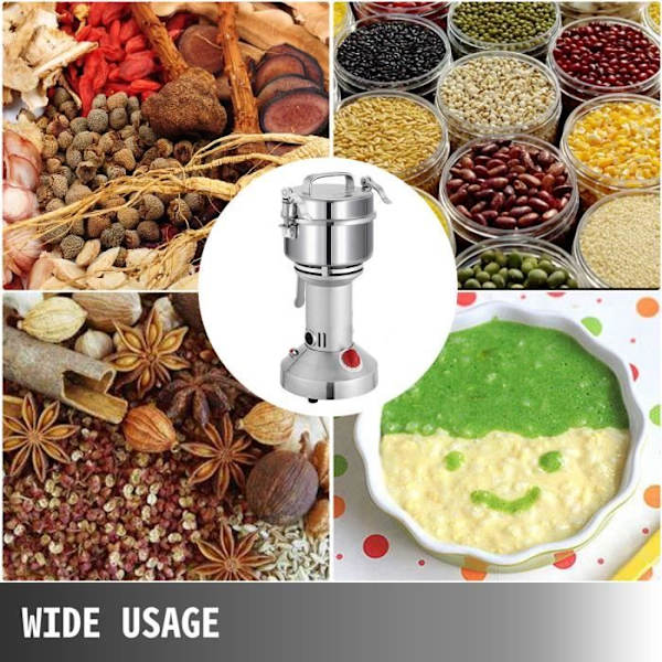 350g kaffekvern - VEVOR - rustfri elektrisk bønnekvern 26000rpm 1400W for kaffesojavete
