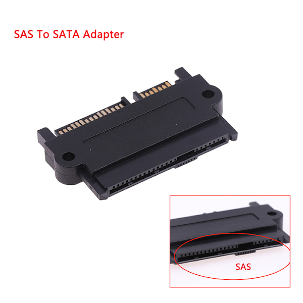 1:a SFF-8482 SATA /SAS till SATA 180 graders vinkeladapter Konvertera SAS