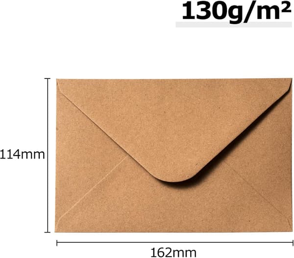 C6-voimapaperikuoret, 100 kpl, ilman ikkunaa, 162x114mm-FA-