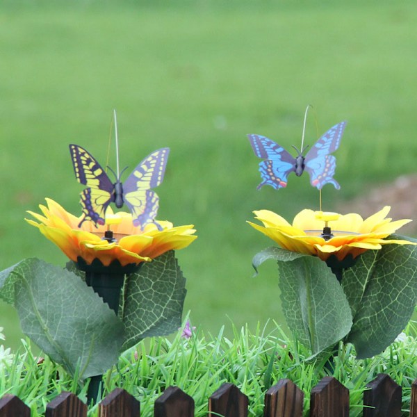 Soldriven Dansande Fjärilar Flygande Kolibri Trädgårdsväxter Blommor Stake Trädgård Gräsmatta Dekor Mix Färg Hummingbird Mix Color
