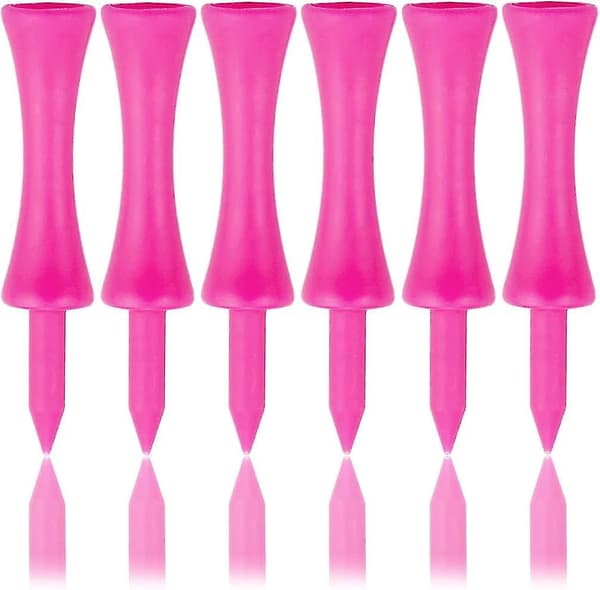 Lyserøde plastik golf tees 57 mm (2-1/4 tommer) - 100 pakke Castle Tees-FA-
