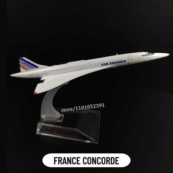 1:400 Skala metall flygplan replika DHL Boeing 757 flygplan diecast modell flygplan hemmakontor miniatyrleksaker för barn - Perfekt 158.France concorde