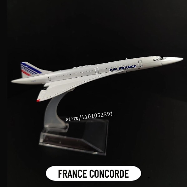 1:400 Skala metallinen lentokoneen pienoismalli Dhl Boeing 757 Lentokone Diecast-malli Lentokone Kotitoimisto Miniatyyrilelut lapsille - Täydellinen 158.France concorde