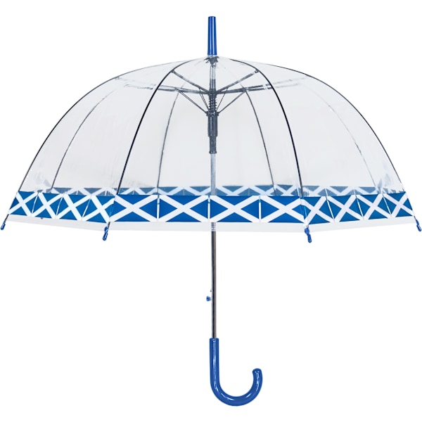 X-Brella Scottish Trim Dome Paraply En Storlek Genomskinlig/Blå Clear/Blu