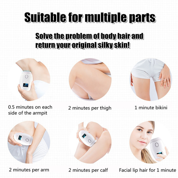 999 999 Blink Smertefri 5 NIVEAUER Elektrisk Epilator Laser
