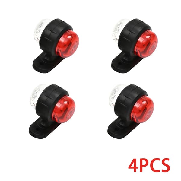 4 stk 12v-24v Universal lastebil tilhenger baklys sidemarkør blinklys lampe små lys kantlys signallys-FA-