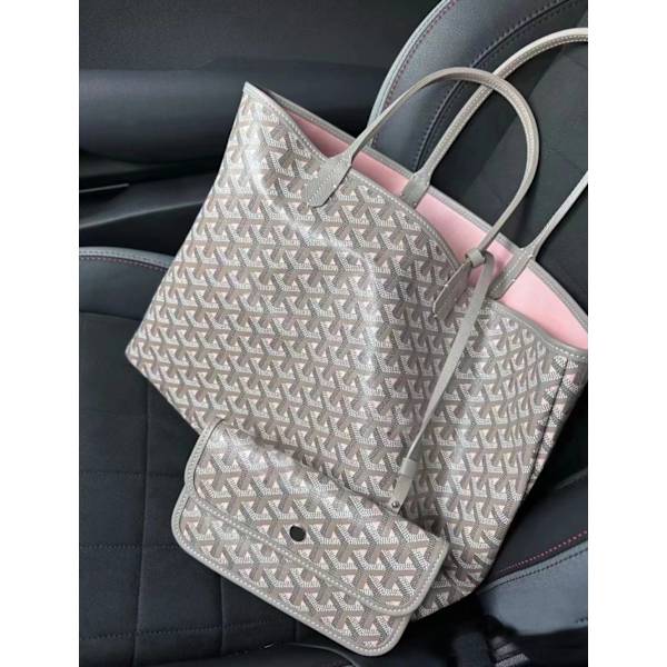 Houndstooth Väska Stor Kapacitet Handväska Mammaväska Plånbok Present Damer Grå-rosa-XF16- Gray-pink L