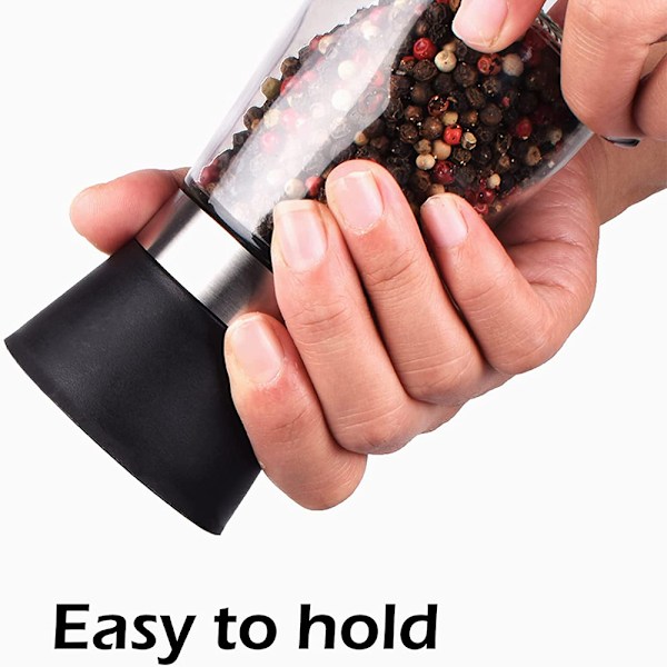 Premium Salt- og Peberkværn i Rustfrit Stål - Sæt af 2