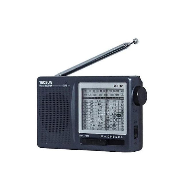 Tecsun R-9012 Radio Multi-bånd FM MW SW 12 Bånd Kortbølge Høj