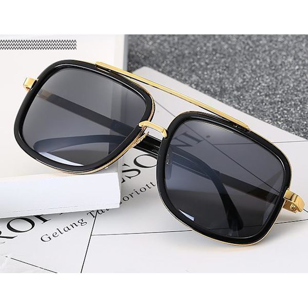 Mænds Metal Solbriller Mode Sommer 2021 Pilot Brow Brown Brown