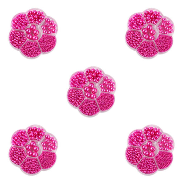 1/2/3/5 1150 stycken DIY-pärlor til smykkefremstilling, rosarød rose red 5PCS
