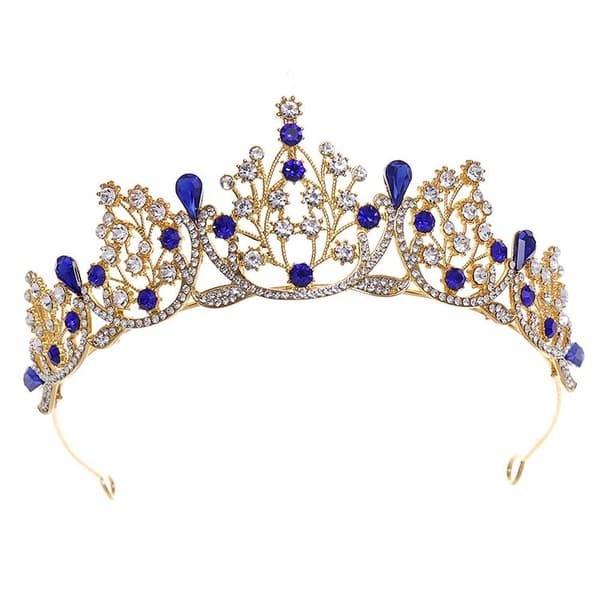 Princess Krystall Tiara Rhinestone Hårbånd SØLV silver