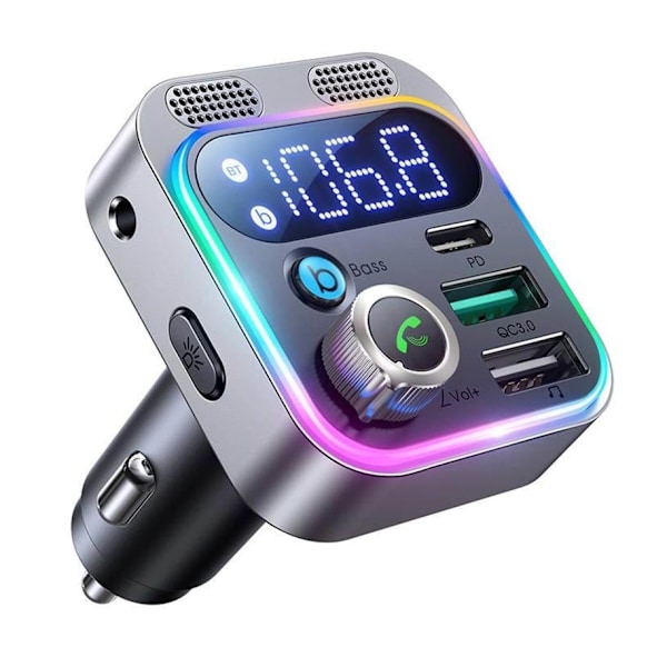SiGN Bluetooth 5.0 FM-sender & hurtiglader for bil 48W