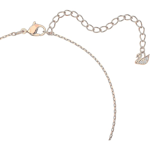 Rosa Diamant Svan Halsband med Swarovski Elements Kristall Svanhänge