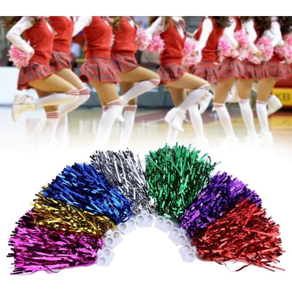 2 stk Cheerleading Poms, PE Cheerleading Pom Poms Sports Party