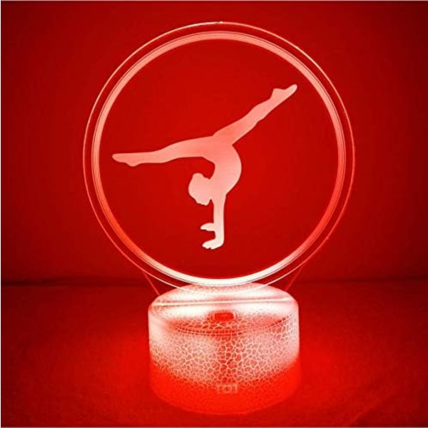 Kreativ konstnärlig gymnastik 3D nattlampa USB-driven touch-switch