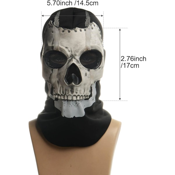 COD Ghost Mask Skull Helmaske MW2 Cosplay Kostumemaske til Sport Halloween Cosplay