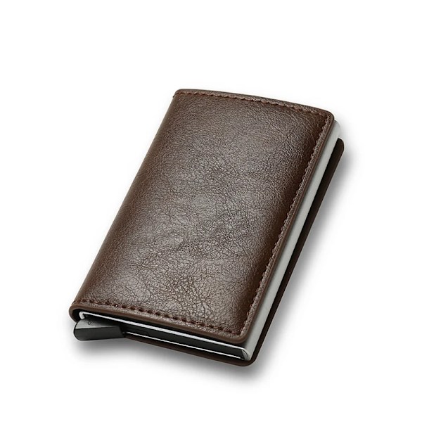 Kulfiber Kreditkortsholder Punge Herrer Rfid Sort Magic Trifold Læder Smal Minipung Lille Pengepung Herretasker Coffee