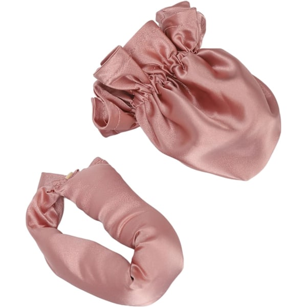 Varmefri Hårruller til Kvinder Hårbånd Støvrosa, Varmefri Design, Nem at Bruge, Praktisk at Bruge, Med Hårs beskyttelse, Bærbar Design (rosa)