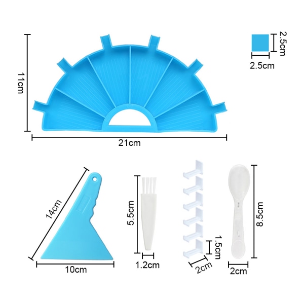 Diamantmaleri-arrangør, paletthylla blue