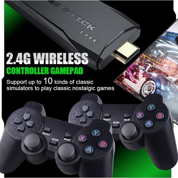 Pelikonsoli, HD-konsoli kahdella 2,4G langattomalla ohjaimella 32G 3500games