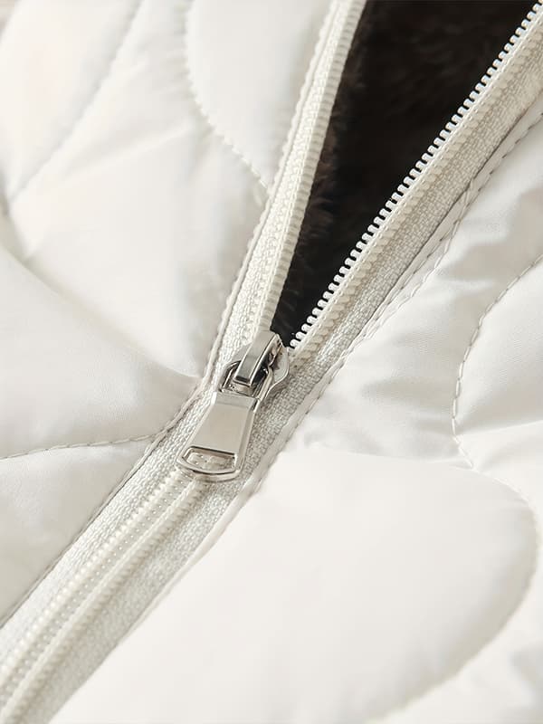 Unisex Baby Vinter Snedragt Fleeceforet Hætte Romper Termisk Sæt til Udendørsbrug 3-4Y Off-white