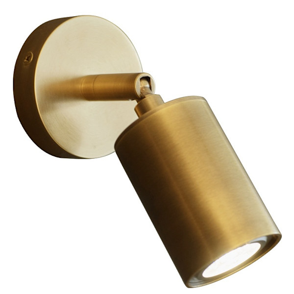 Helt kobber vegglampe soverom nattbord enkel mini roterbar