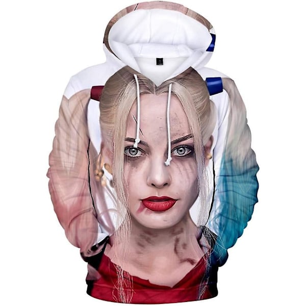 3D-tulostetut Joker ja Harley Quinn -hupparit Klassinen Jared Leto ja Margot Robbie Herra/Rouva Huppari Paita Hip Hop Pojat-b88-WELLNGS XXL