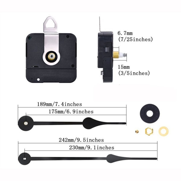 Kellokoneisto Quartz Kello 15MM 15mm