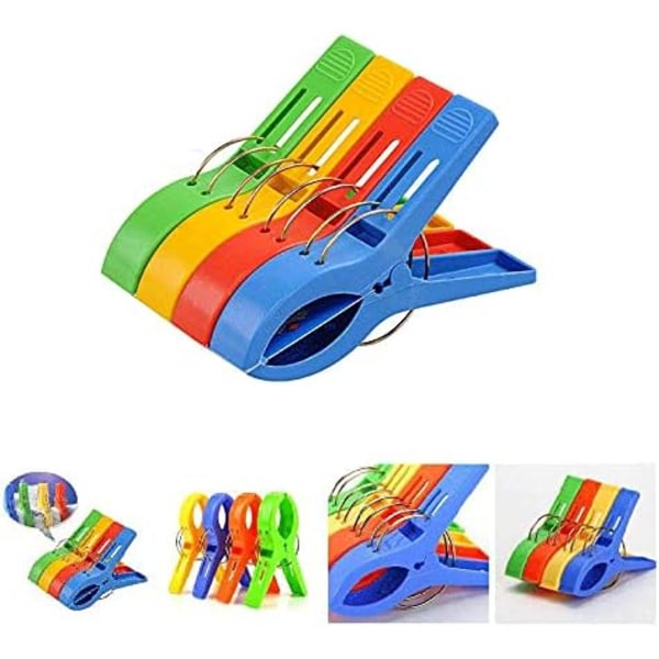 8 x Store XXL Tøj Klemmer Klemmer - Premium Jumbo Strand
