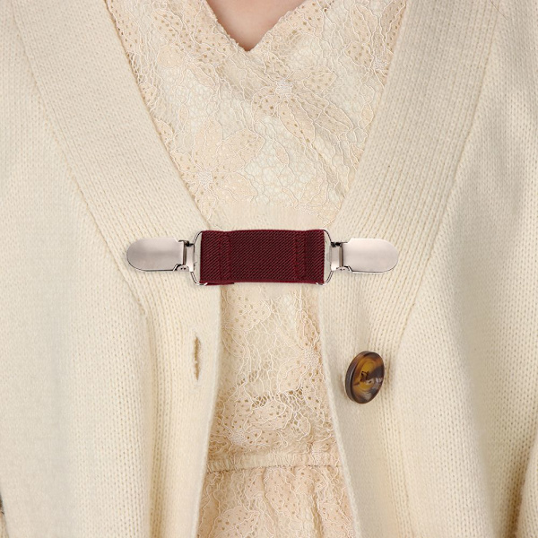 Fit Dress Cinch Clips Cardigan Clip RÖD red