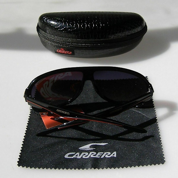 Carrera Ruthenium Pilot Gradient Lens Solbriller for Menn + Etui [kk] Red Black