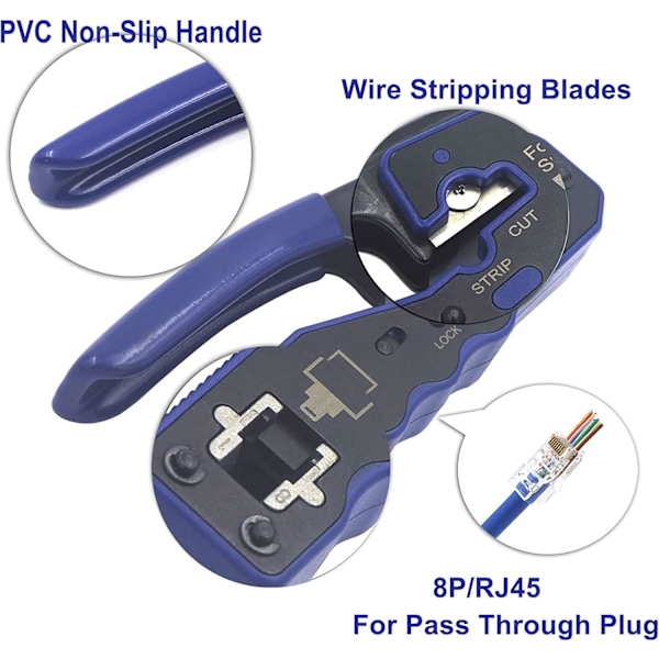 Crimptång Crimpverktyg RJ45 Crimptång Crossover f,ZQKLA