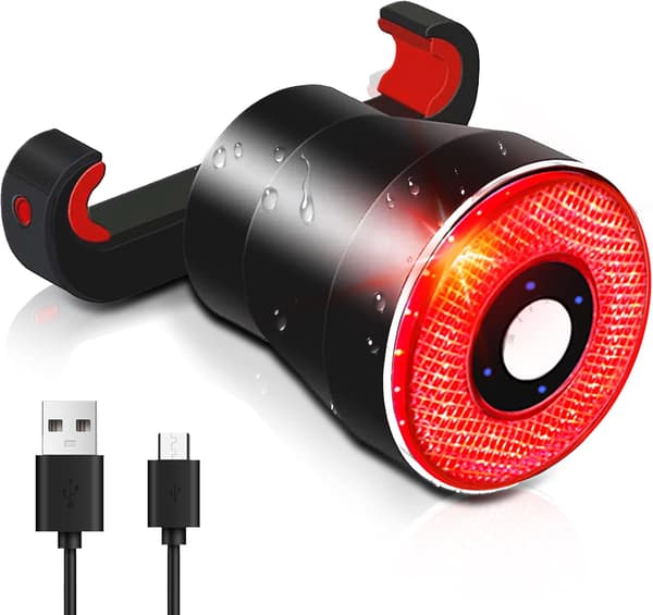 USB oppladbart sykkelbaklys med smart bremsesensor-FA-