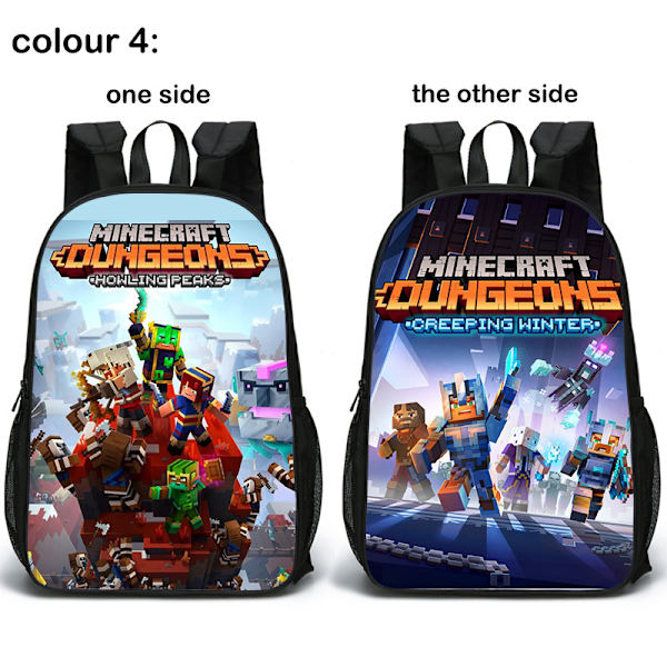 2022 Ny Dobbeltsidig Minecraft Rygsæk - Spot Sales 4