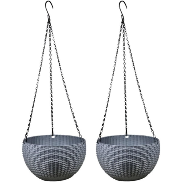 2 pieces hanging basket hanging on balcony hanging basket rattan