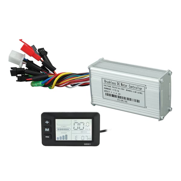24V 36V 48V 250W?350W 17A Tre-tilstands sinusbølge-controller Motor børsteløs controller-sæt med LCD-display til elcykel-FA-