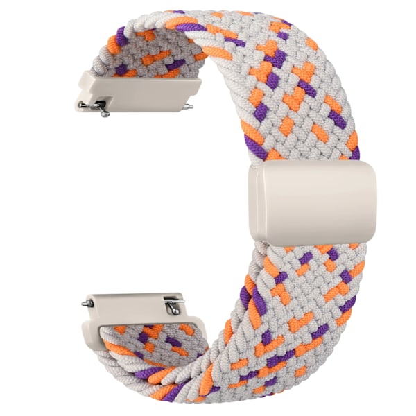 20 mm flettet sololoop-armbånd for Garmin Vivoactive 5/3/3 Music-band, armbånd for Garmin VivoMove3/Trend/Sport Venu SQ/SQ2/2plus - Oransje gul Orange yellow 20mm