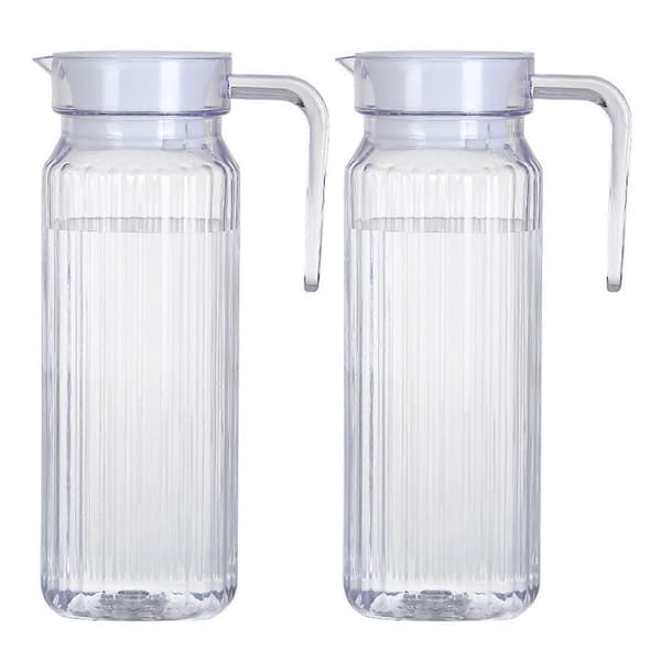 2-pack spillfria kylskåpsvattenkannor med lock och pip