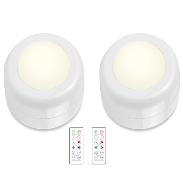 LED-spotlight med fjärrkontroll 2-pack