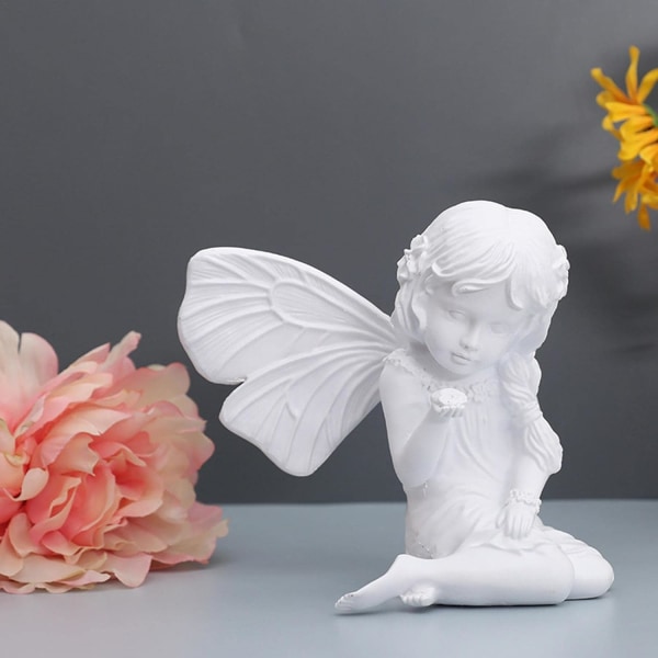 Enkeli-patsas, vintage-polvistuva rukoileva pieni enkeli-veistos