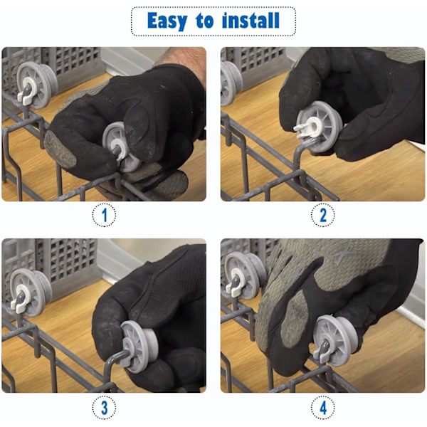 8 hjul til Siemens Bosch Beko Neff opvaskemaskine Universal hjul nedre kurv-FA6-