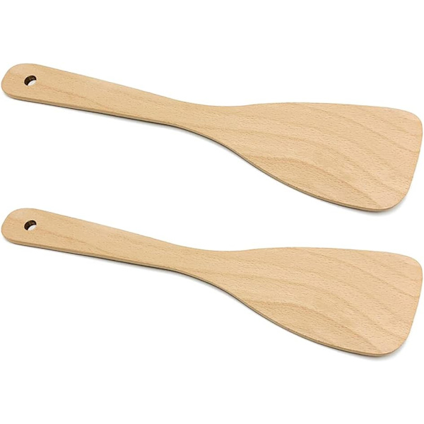 2 st Non-Stick Träspatel Köksredskap Naturliga
