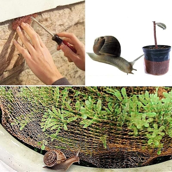 Kopparnät, 1 rulle med 6 meter kopparnät, kopparnät mot sniglar, möss, fåglar och nematoder, trädgårdsskydd mot gnagare, stickat koppar