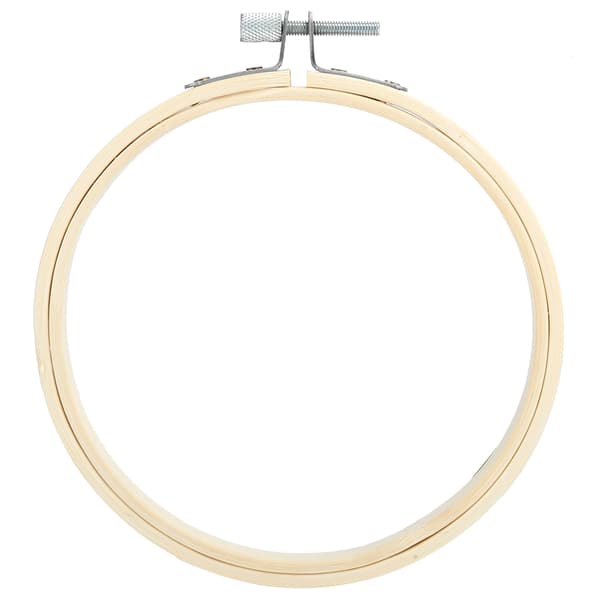 5 st runda broderiramar, korsstygnsramar, ringögla, bambu, handsyverktyg-XS7-
