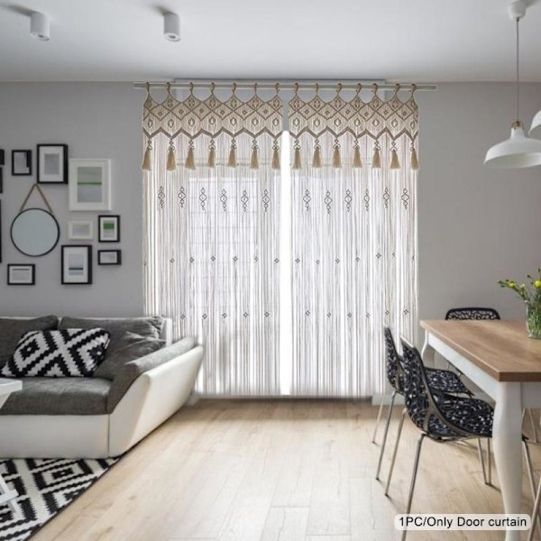 Hjemindretning Væghængende Kunst Macrame Gardin Døråbning Bryllup